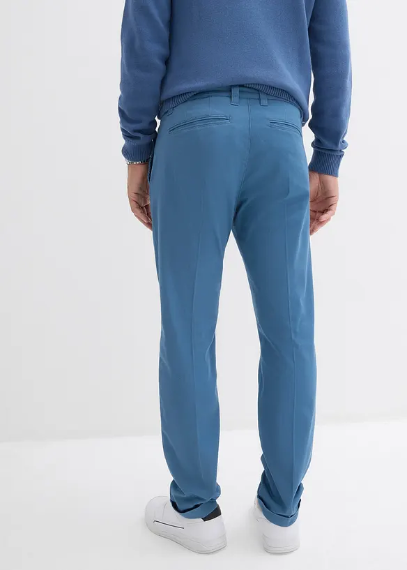 Regular-Fit bukse med buksepress, av bomullstwill, Straight, bonprix
