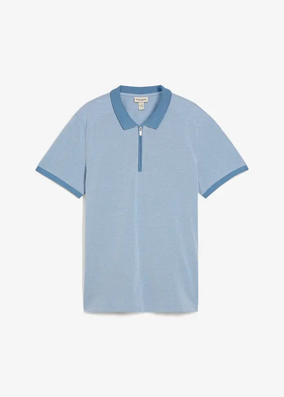 Piké-poloskjorte med glidelås, bonprix