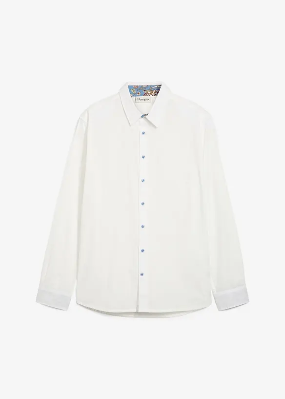 Business skjorte i 100% bomull med detaljer i kontrastfarge, Regular Fit, bonprix