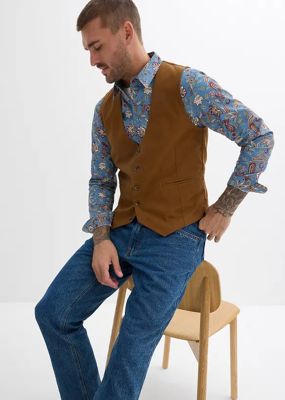 Vest av bomullscanvas, bonprix