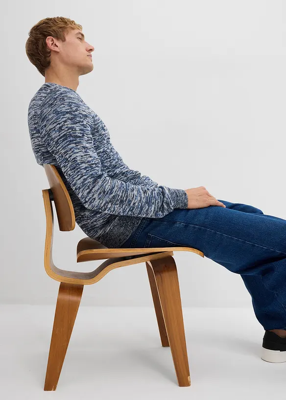 Grovstrikket genser med bomull, bonprix