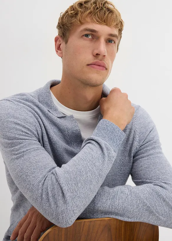 Finstrikket genser med bomull, bonprix