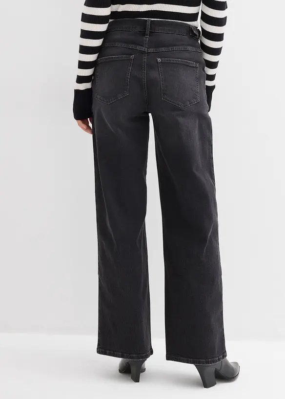 Wide Leg-jeans Mid Waist, bonprix