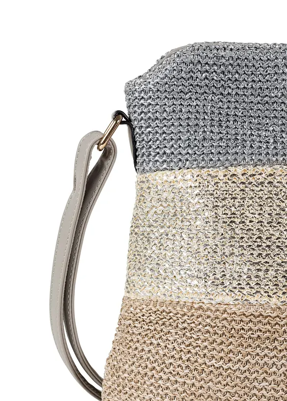 Skulderveske i str&aring;look, bonprix