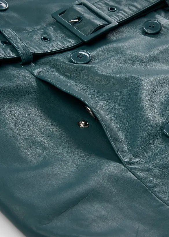 Skinnjakke i lammenappa og trenchcoat-modell, bonprix
