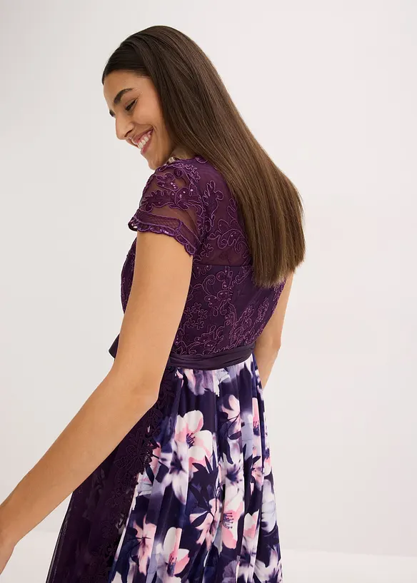 Dirndl med broderi og fløyelsskjørt (2-delt sett), bonprix