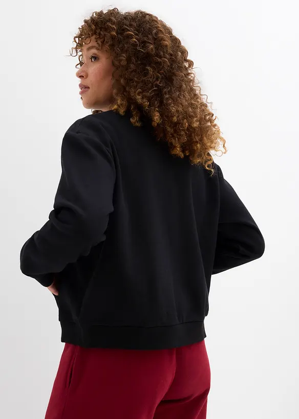 Sweatjakke i 100% &oslash;kologisk bomull, bonprix