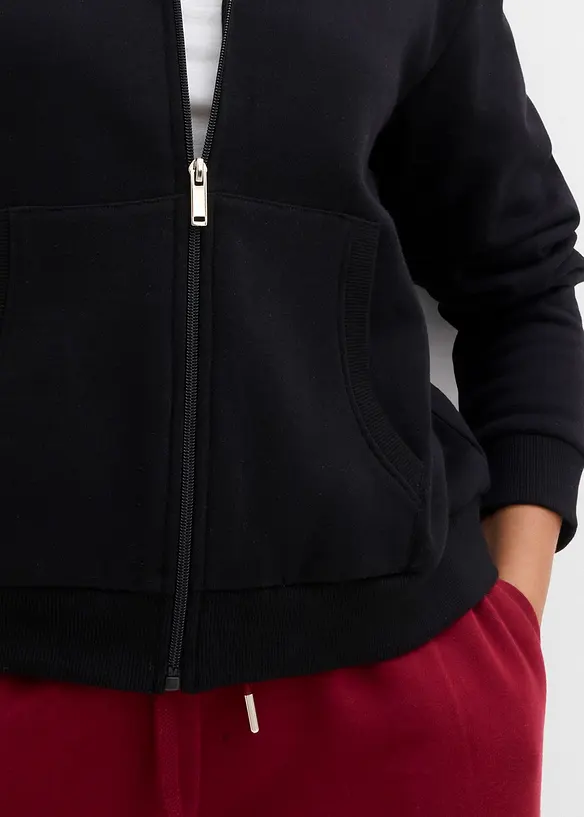 Sweatjakke i 100% &oslash;kologisk bomull, bonprix