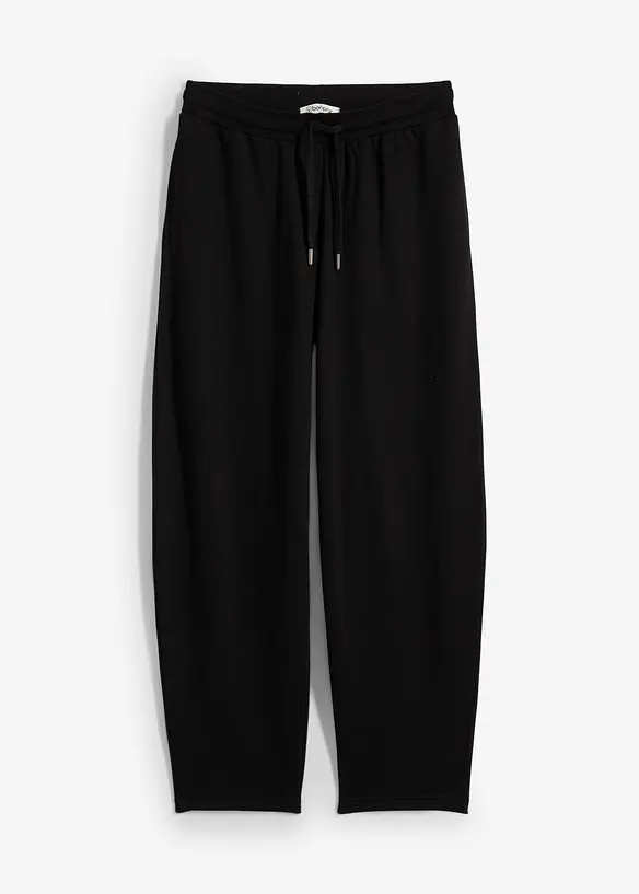 Joggebukse i 100% &oslash;kologisk bomull og barrel modell, bonprix