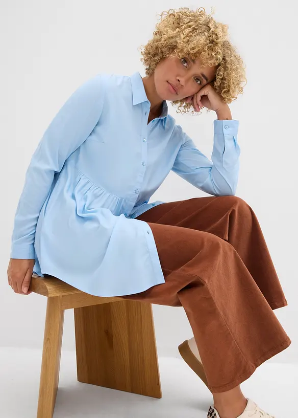 Lang bluse av viskose, bonprix