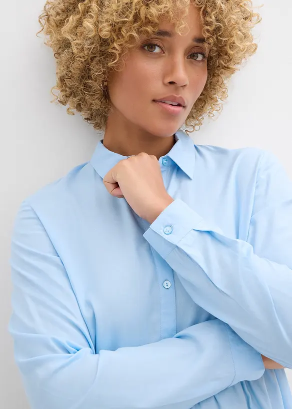 Lang bluse av viskose, bonprix