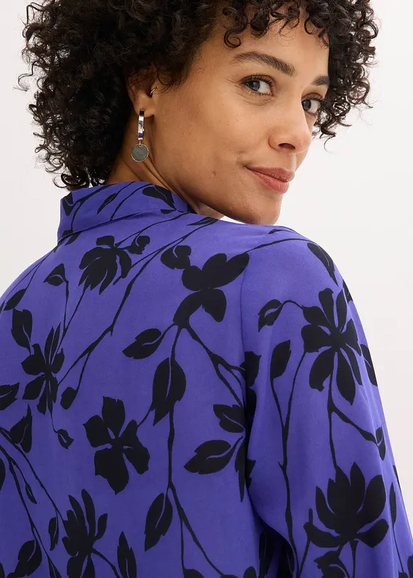 Chiffonbluse med print, bonprix