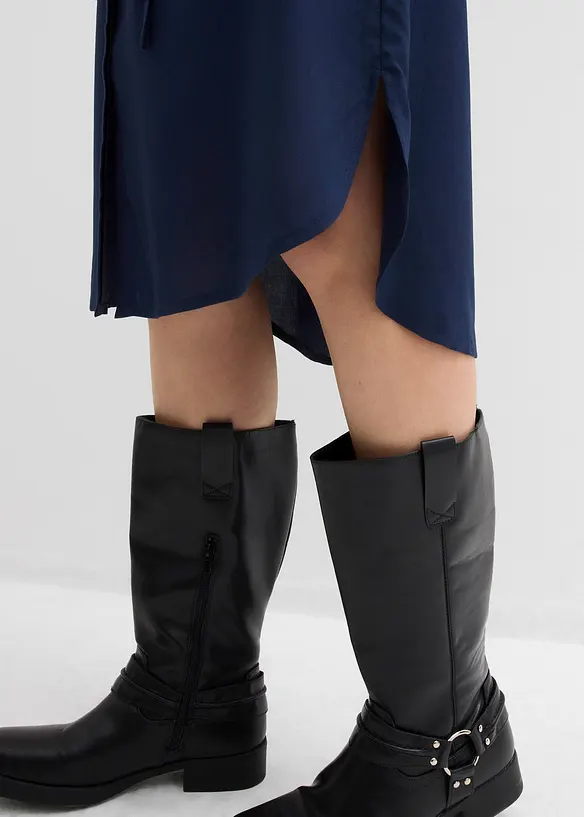 Skjortekjole i myk viskose, bonprix