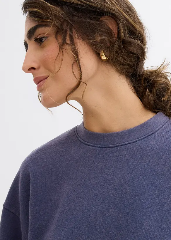Oversized sweatshirt i myk bomullsmiks, bonprix