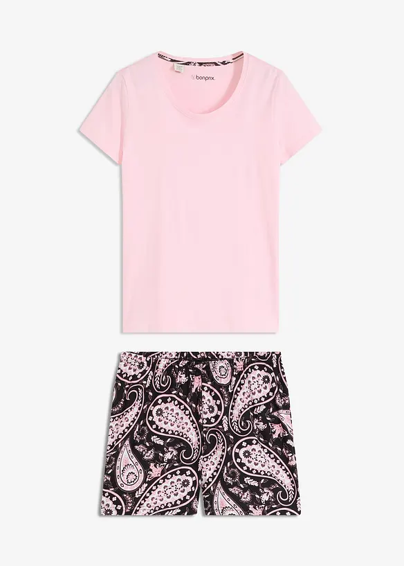 Kort pyjamas i 100% bomull, bonprix