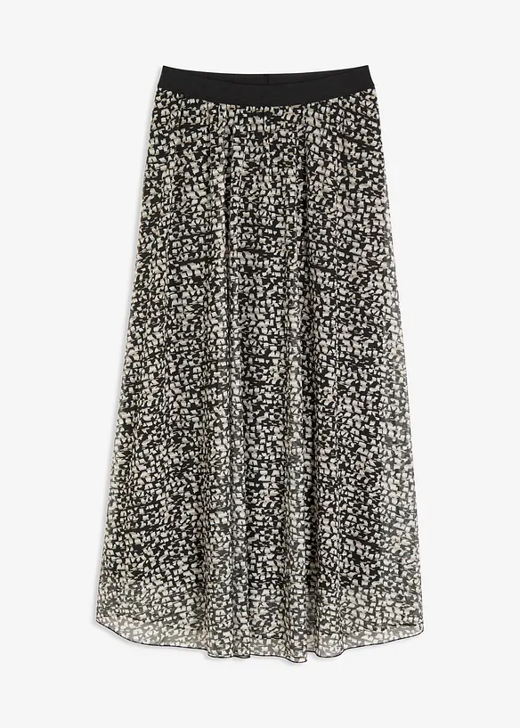 Jerseyskjørt med mesh, bonprix