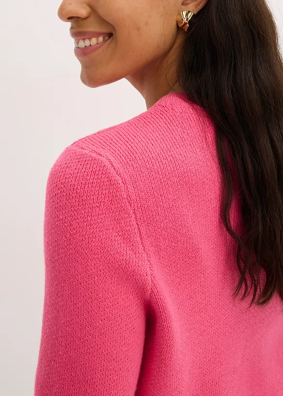 Cardigan i bomullsmiks, bonprix