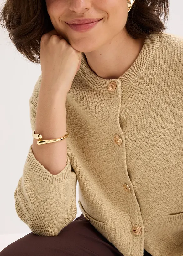 Cardigan i bomullsmiks, bonprix