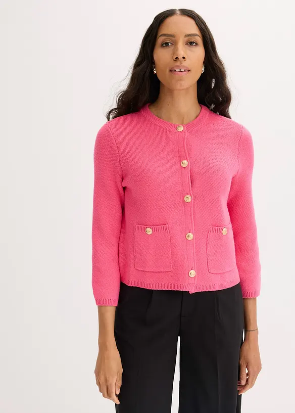 Cardigan i bomullsmiks, bonprix
