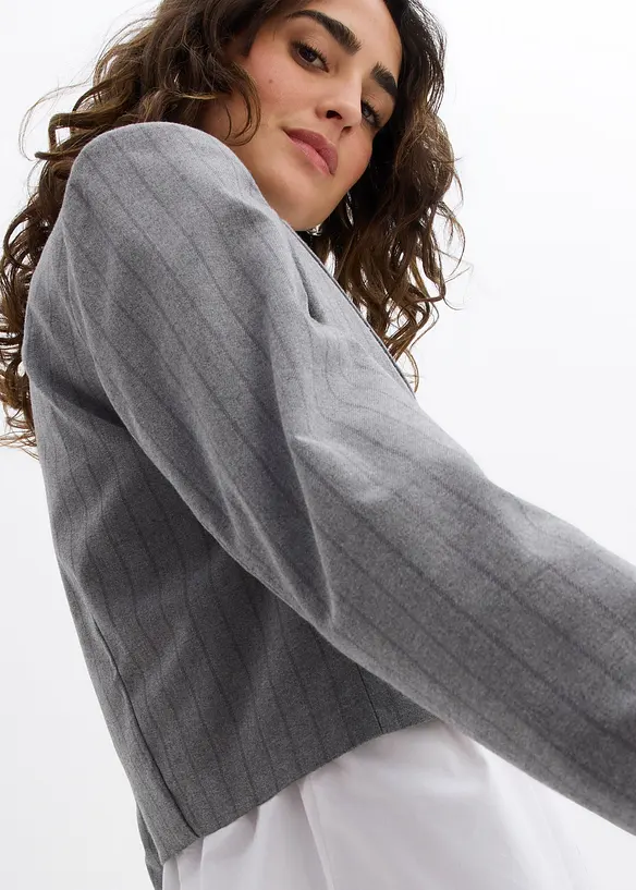 Kort blazer med krage med slag, bonprix
