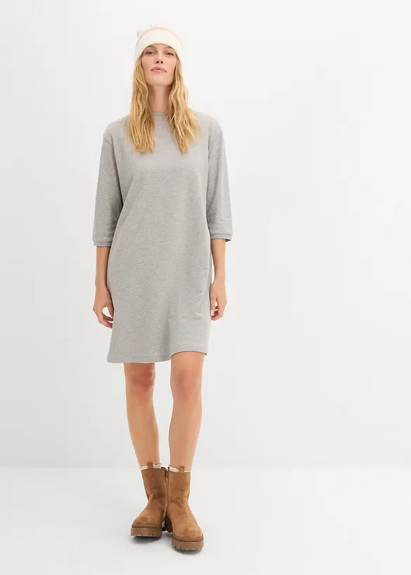 Sweatshirtkjole i utsvingt modell, bonprix