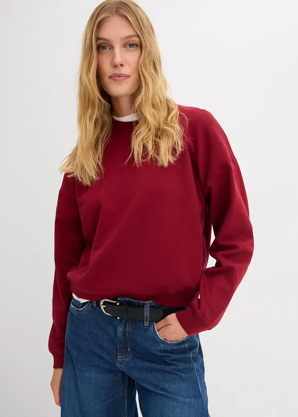 Oversized sweatshirt i 100% økologisk bomull, bonprix