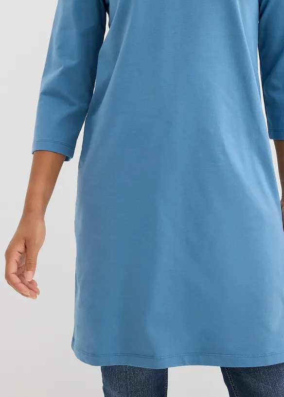 Trikotkjole med stretch i 100% økologisk bomull, bonprix