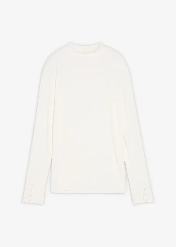 Langermet, ribbet topp, bonprix