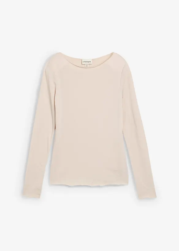Langermet topp i lett materiale, bonprix