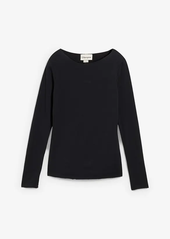 Langermet topp i lett materiale, bonprix