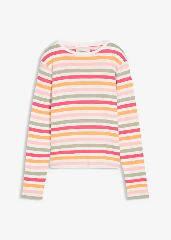Langermet topp i 100% bomull, bonprix