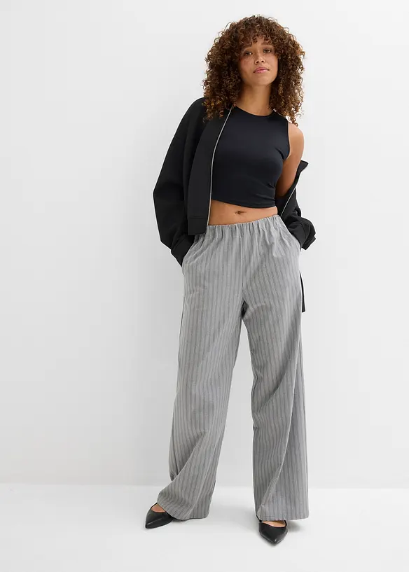 Figurnær cropped topp, dobbelpakning., bonprix
