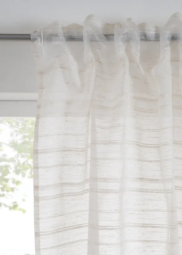 Gardin med stripemønster (1-pack), bonprix