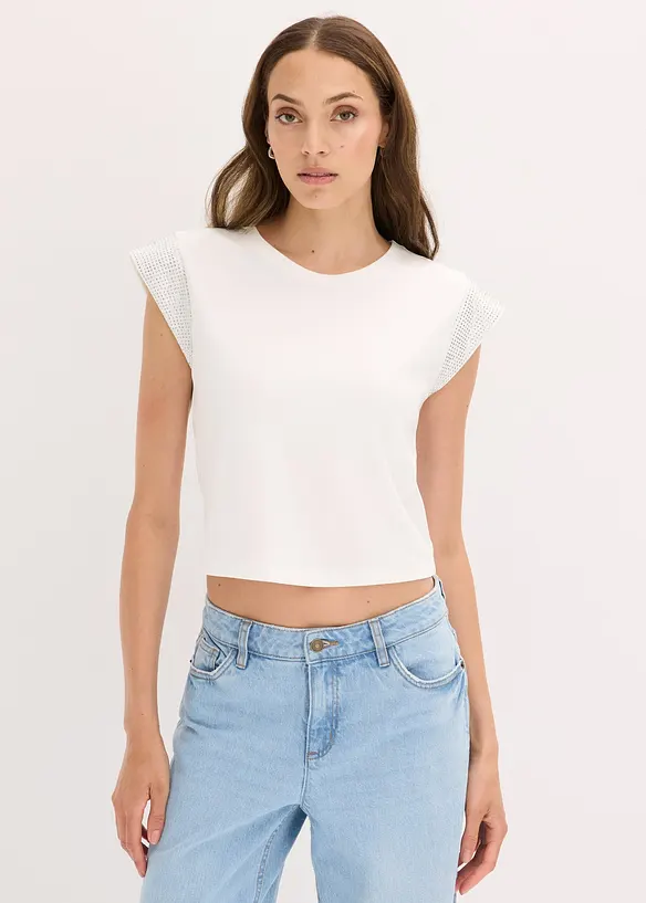 Topp med skulderputer, bonprix