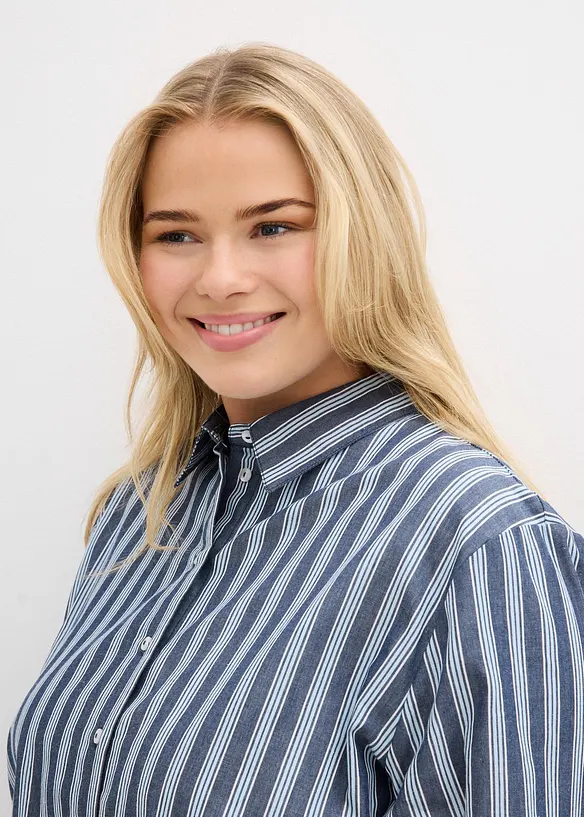 Oversized skjorte i 100% bomull, bonprix
