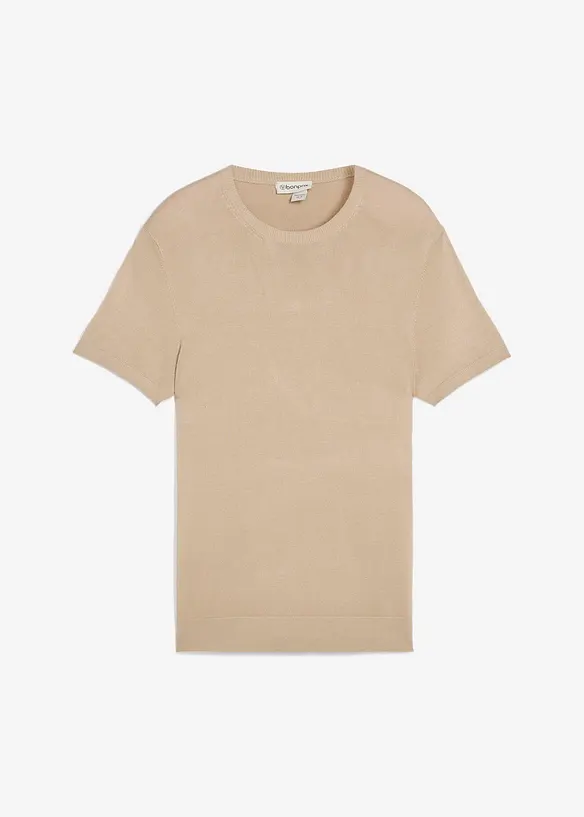 T-skjorte i strikket materiale, bonprix