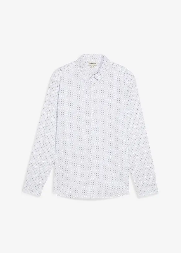Business-skjorte med stretch og minimønster, Slim Fit, bonprix
