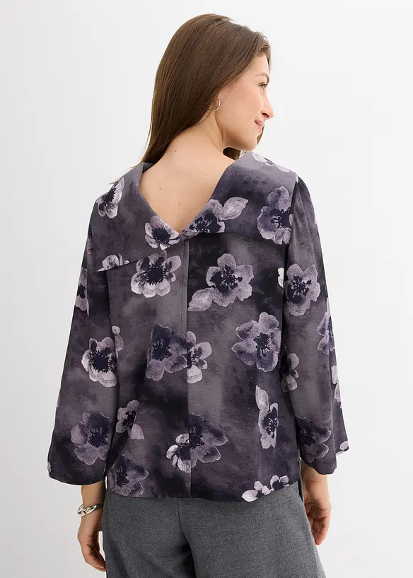 Bluse av strukturert krepp, bonprix