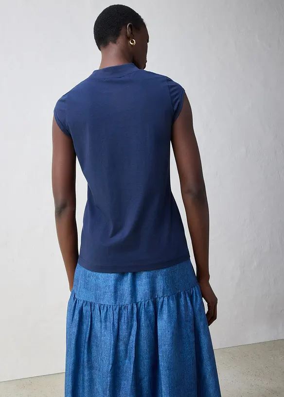 Topp med silke, bonprix