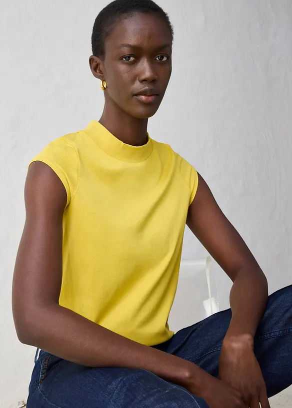 Topp med silke, bonprix