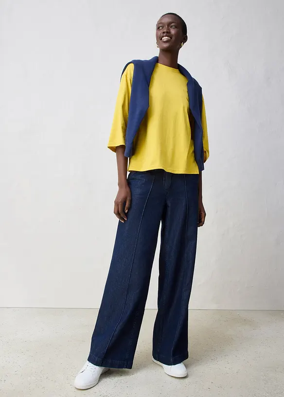 Topp med silke, bonprix