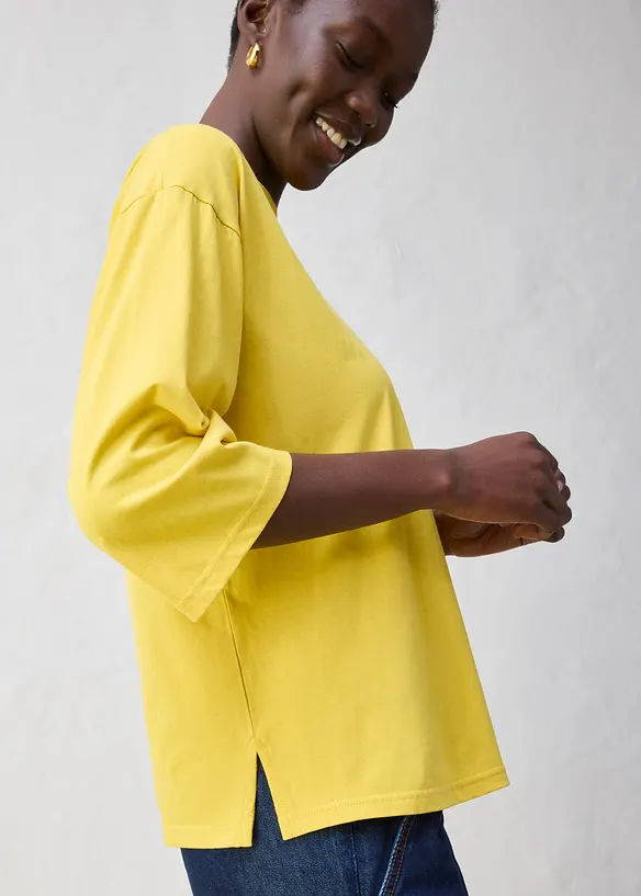 Topp med silke, bonprix