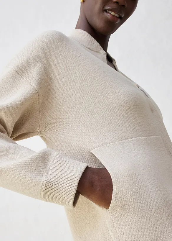 Oversized cardigan med merinoull, bonprix