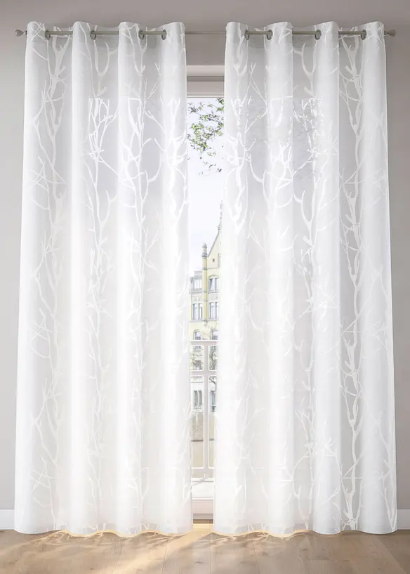 Preget gardin (1-pack), bonprix