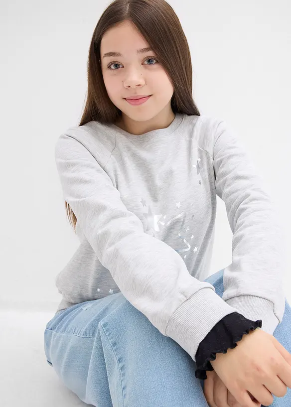 Sweatshirt i 100% bomull, bonprix