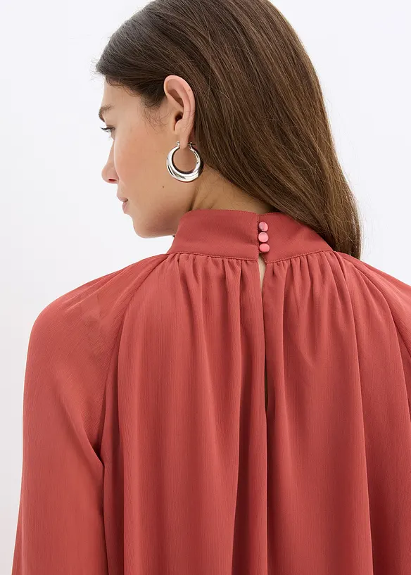 Chiffonkjole med volanger, bonprix
