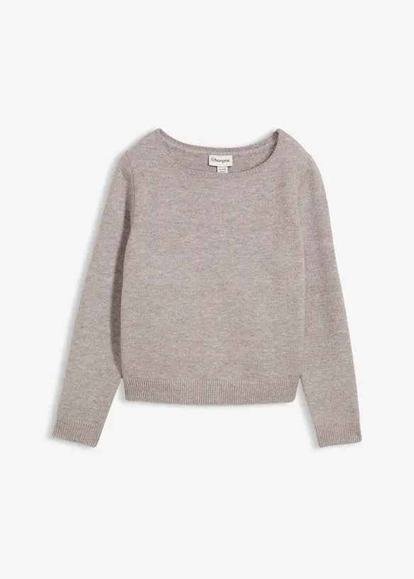 Strikket genser med båthals, bonprix