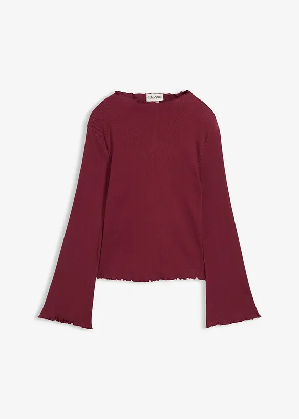 Ribbet topp i 100% bomull, bonprix