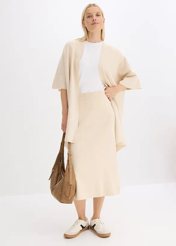 Oversized strikkecape, bonprix