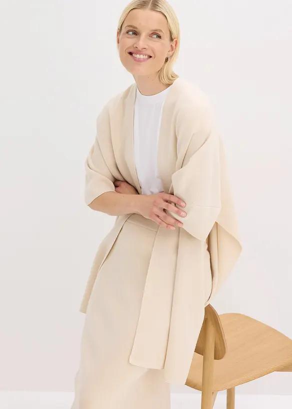 Oversized strikkecape, bonprix